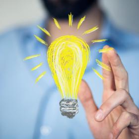 Image d'ampoule pour symboliser une bonne idée